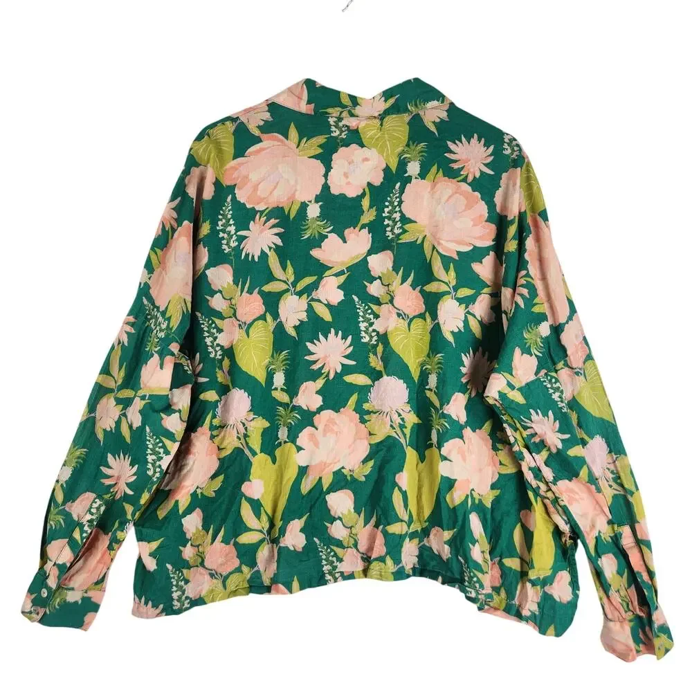 Natural Life Women’s Floral Skirt/Top Set SZ LG Breathable Lightweight EUC - Picture 2 of 14